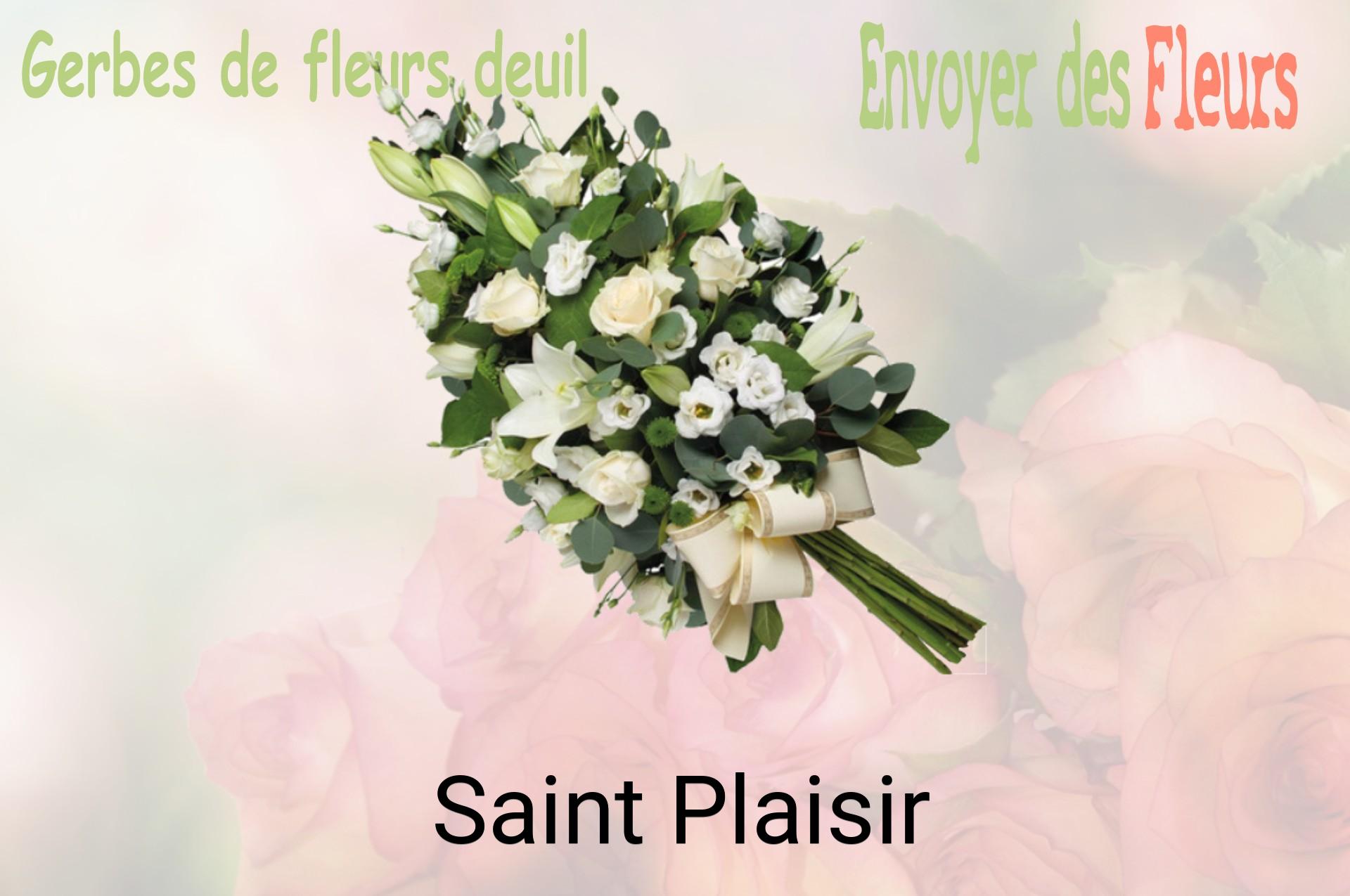 Gerbe de fleurs de deuil livrée à Saint-Plaisir